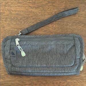 L.L. Bean Gray Clutch Wristlet
